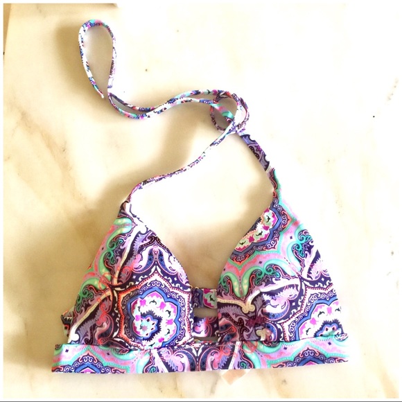 Victoria’s Secret halter padded paisley swim top - Picture 3 of 5